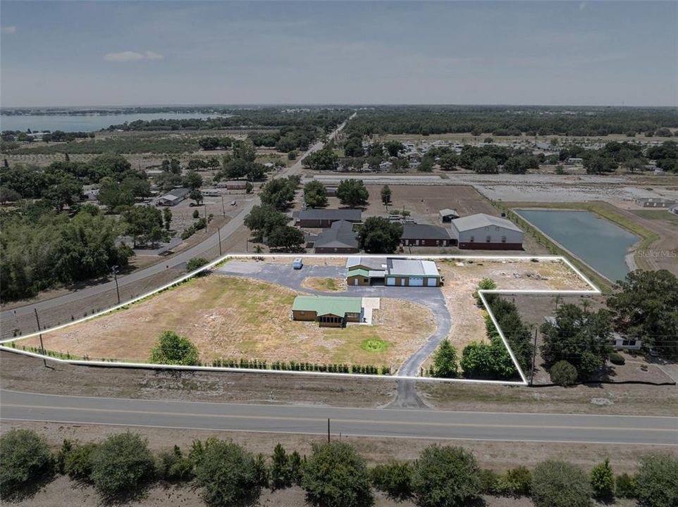 AERIAL VIEW OUTLINE OF PROPERTY