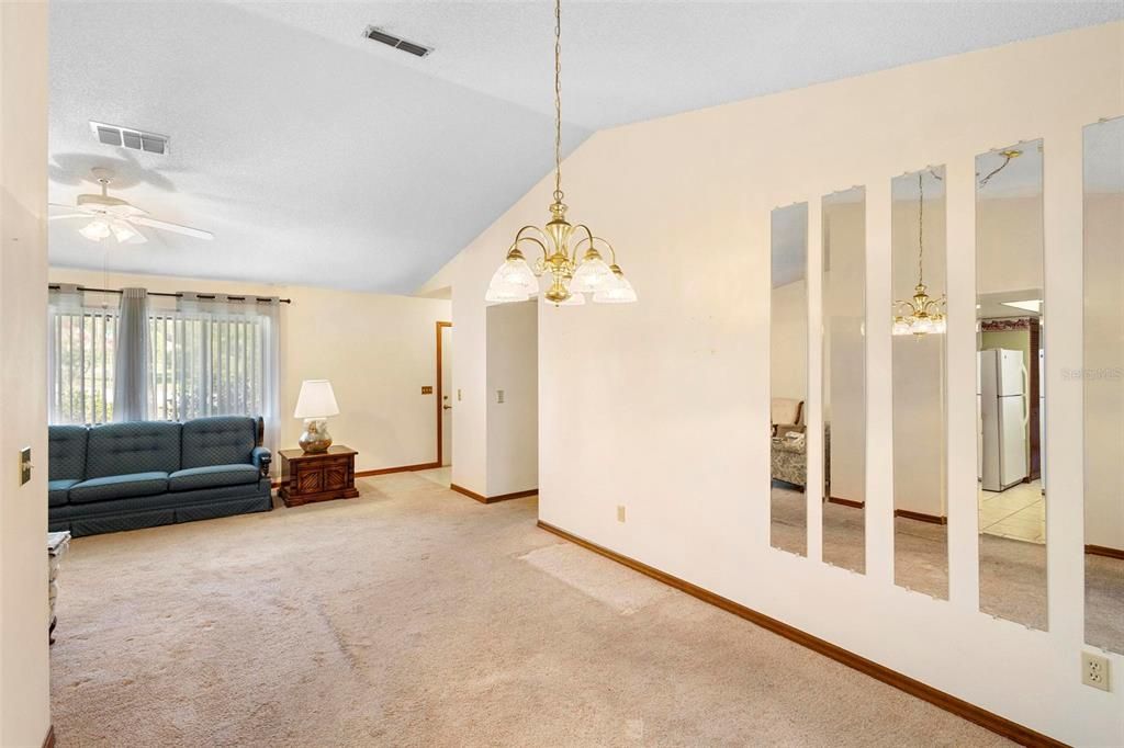 Formal dining room looking into LR