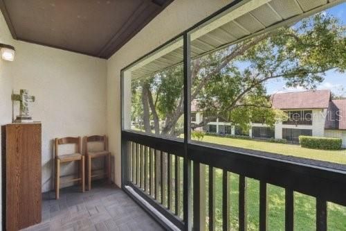 Private master suite screened balcony