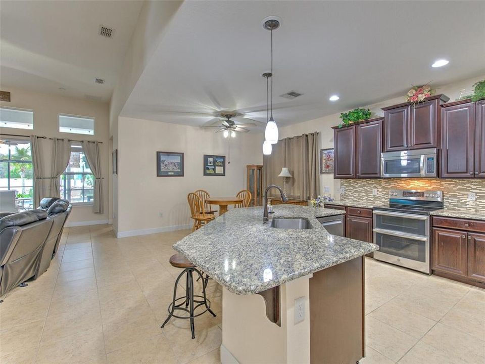 View of kitchen and lanai