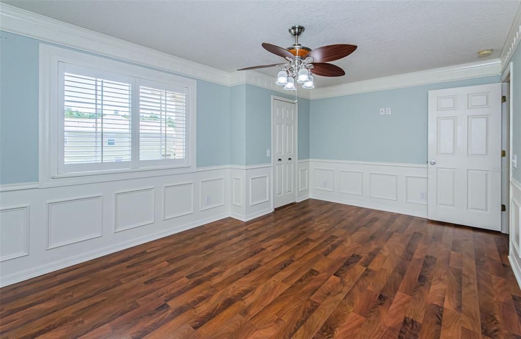 Primary suite with oversized walk in closet