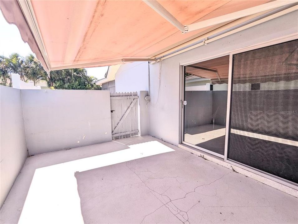 private patio off the kitchen