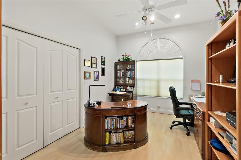 DEN HAS BUILT-IN CLOSET SHELVING, CAN CONVERT FOR BEDROOM