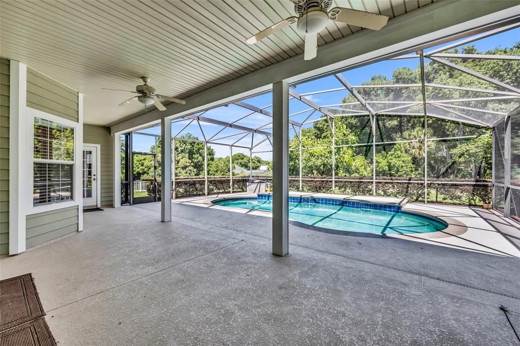 Covered Porch out to Pool