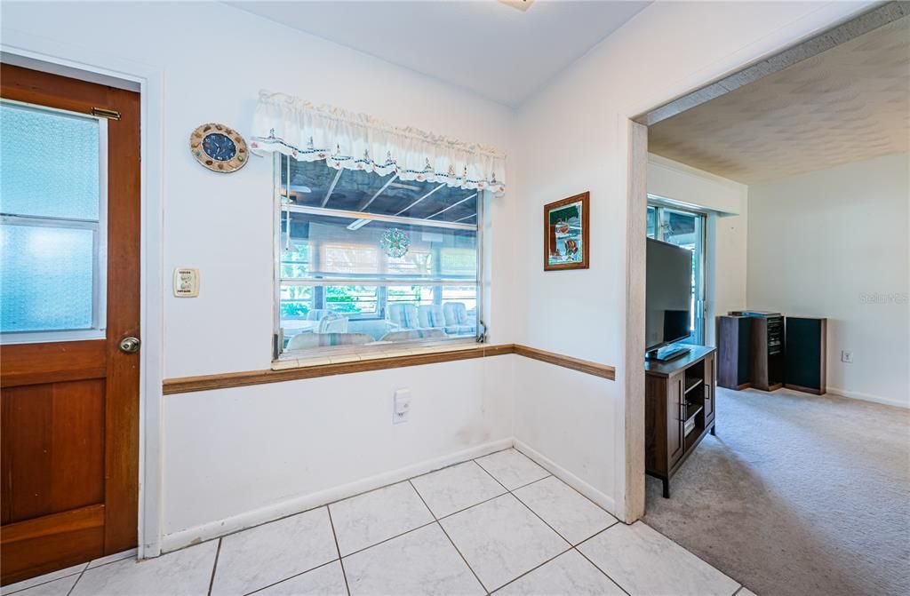 Dining area in kitchen