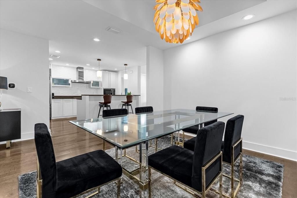 Dining room open to kitchen