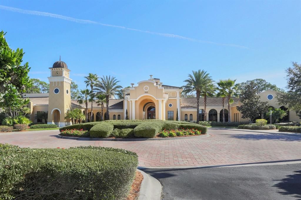 The entrance to the exclusive community of Venetian Golf & River Club