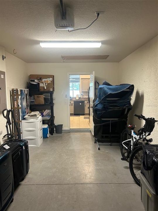 Garage leads into kitchen