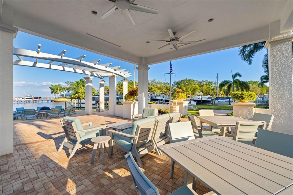 Covered outdoor entertaining area