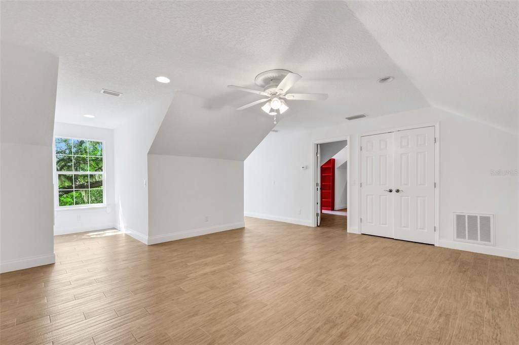 The home addition also yielded a large second floor bedroom