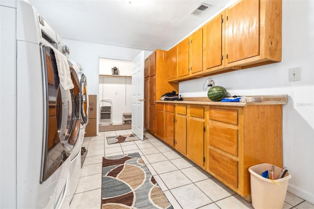 Inside Laundry, lots of cabinets