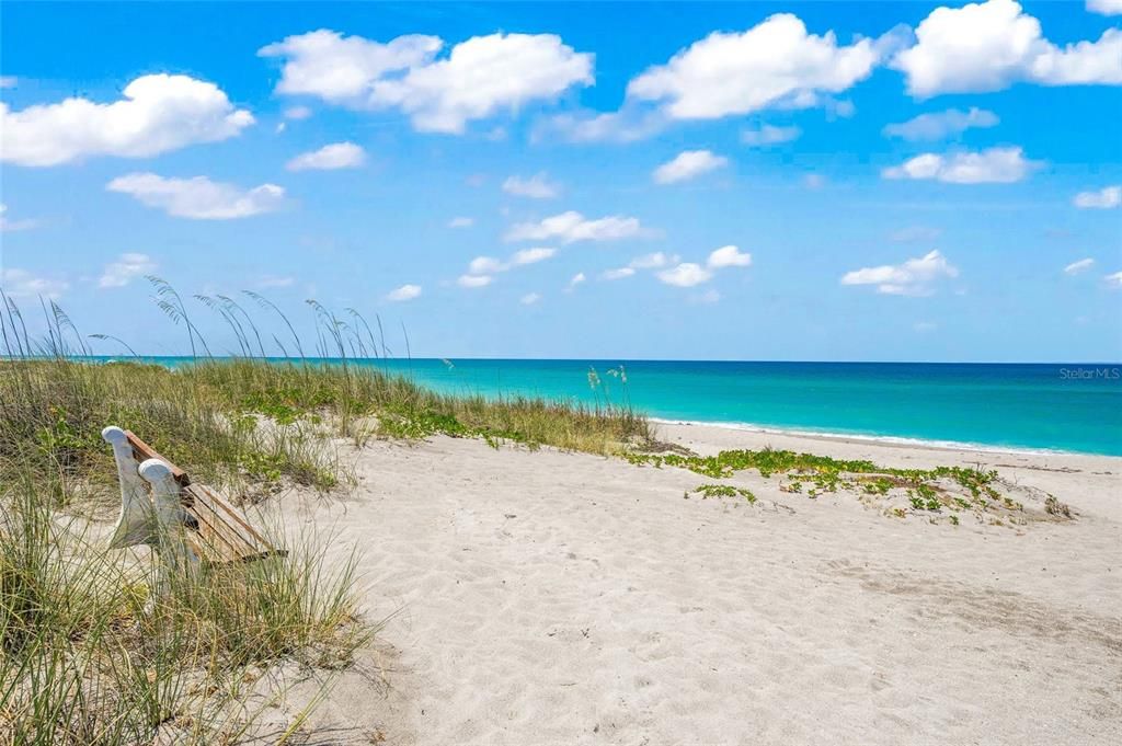 Very private, beautiful sand dunes, sea oats and gorgeous blue waters of the Gulf of Mexico.