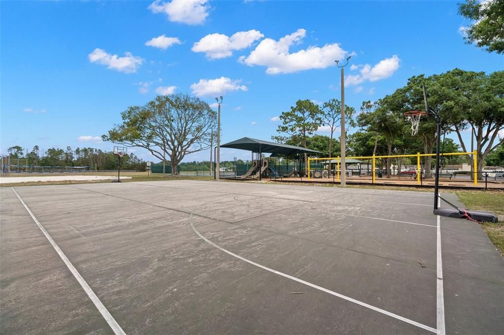 Outdoor basketball courts