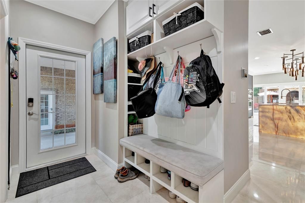 Mudroom off side entrance