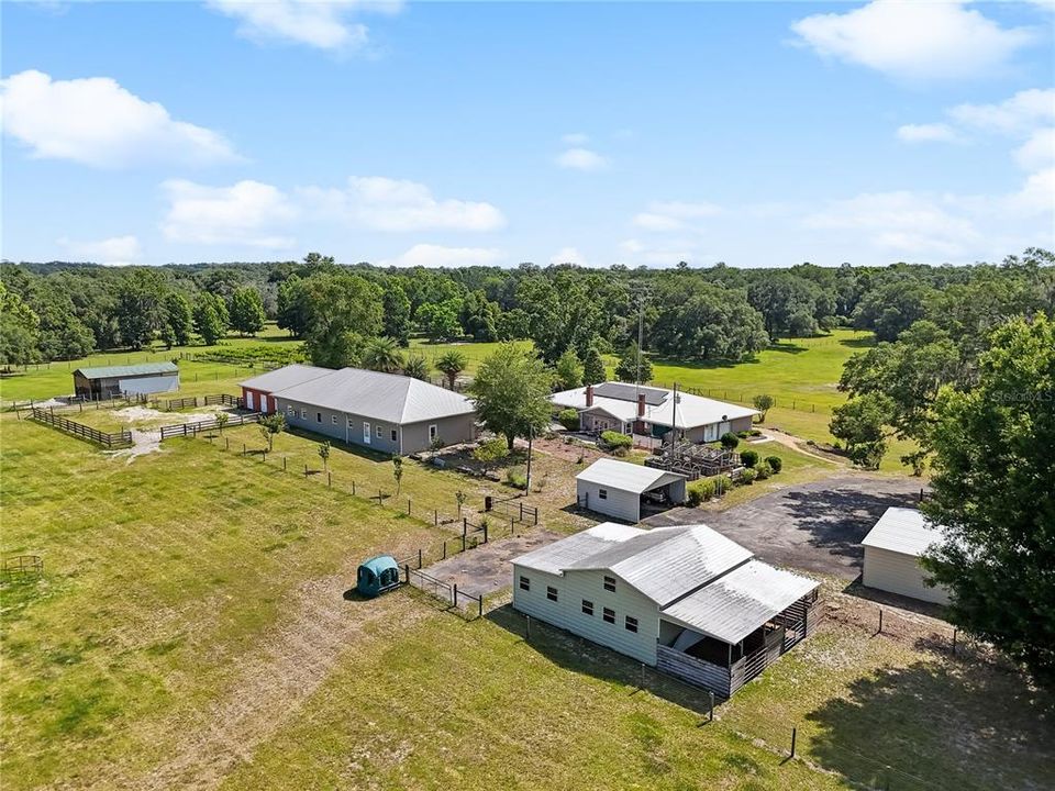 Workshop/Tractor Barn with horse stalls and RV pad