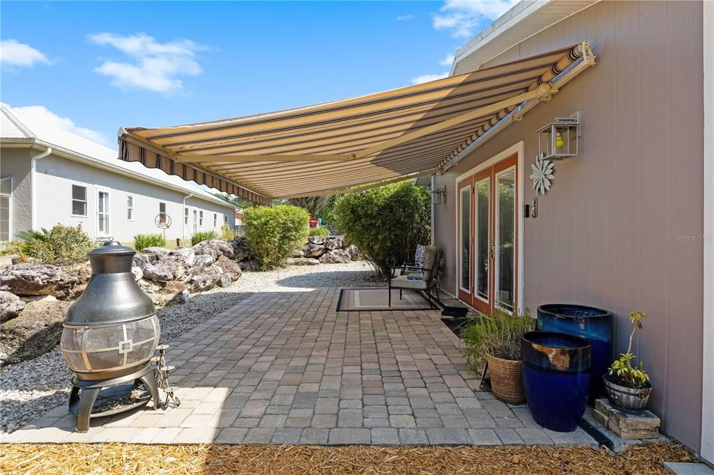 Rear Patio with retractable awning