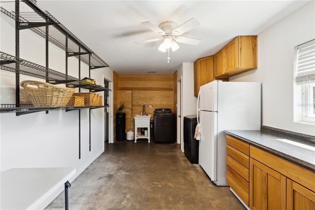 Laundry/Pantry/Prep Room in main house garage