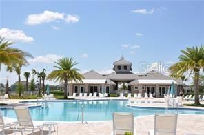 Beach entry oasis pool