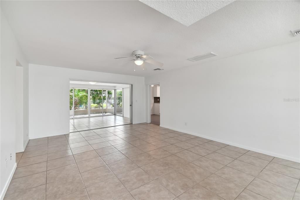 Tile floors throughout entire home