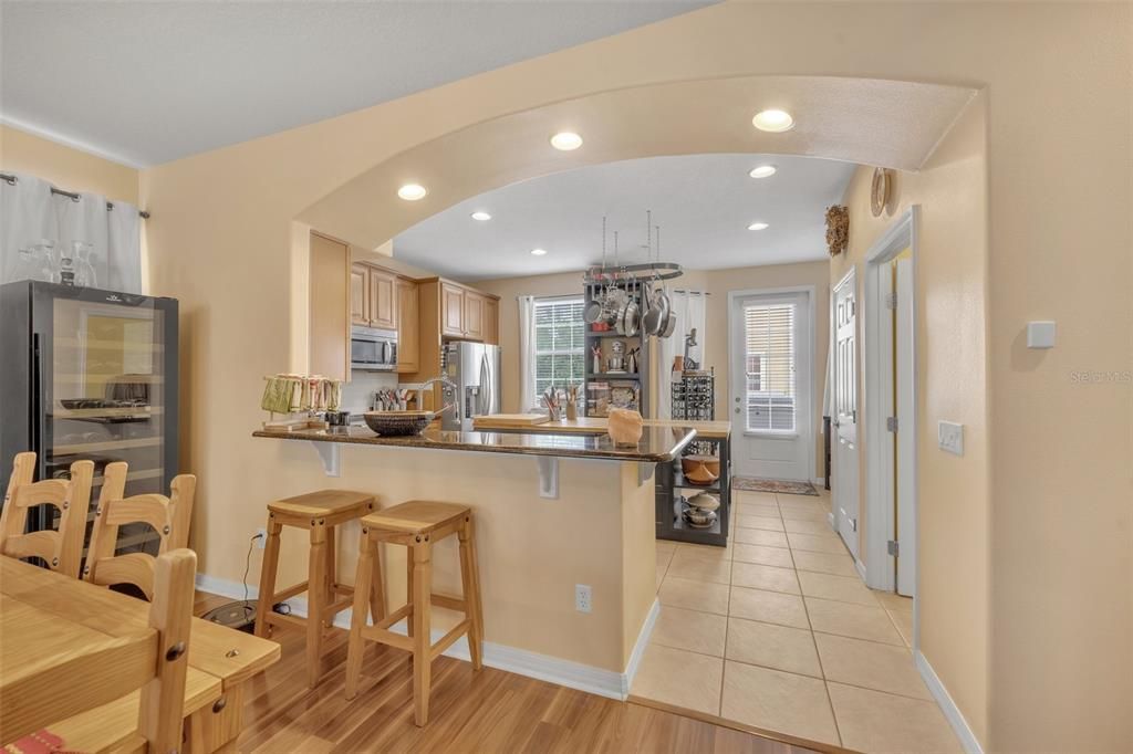 View of Kitchen from Dining area and Great Room