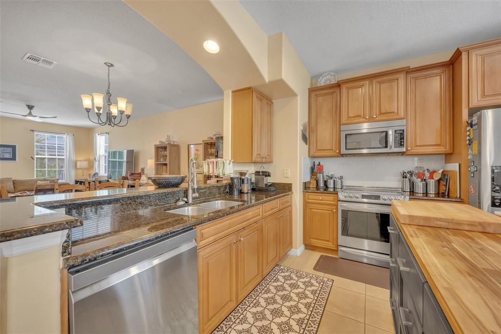 Timeless Granite, Lots of cabinets.