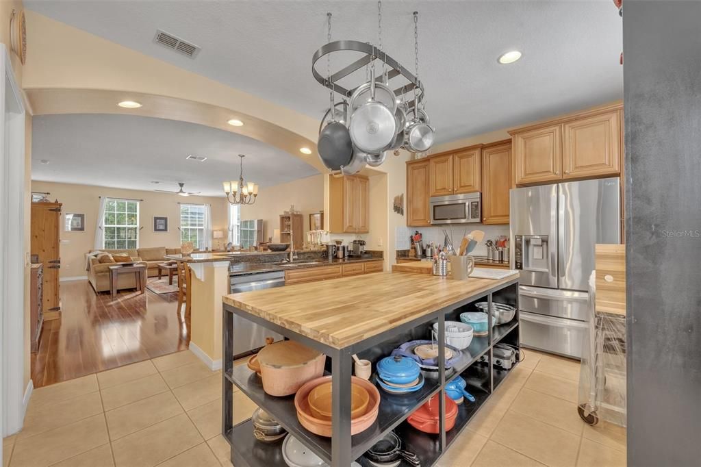 Kitchen view of Dining area and Great Room