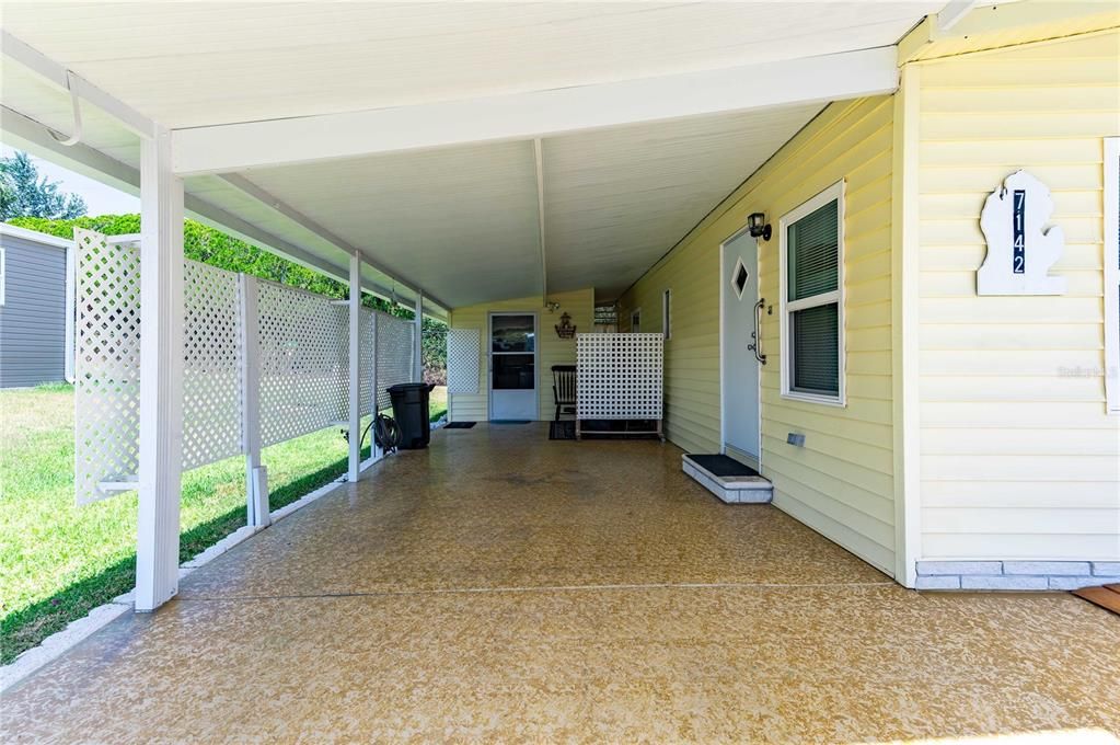 Extended carport in this home completed in 2018.
