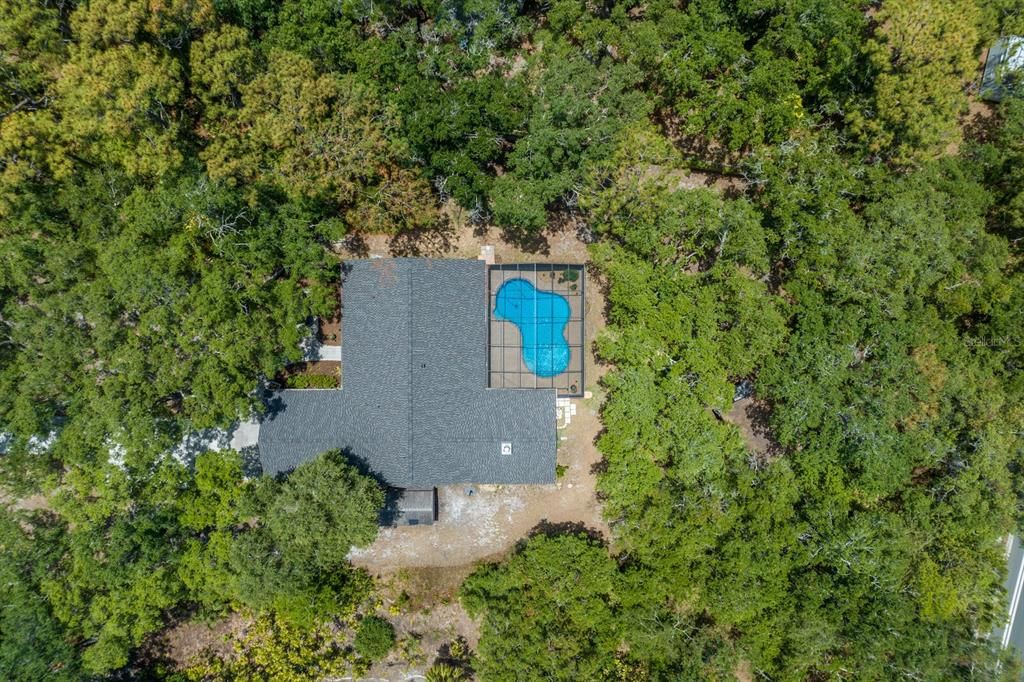 aerial view of the property - so private