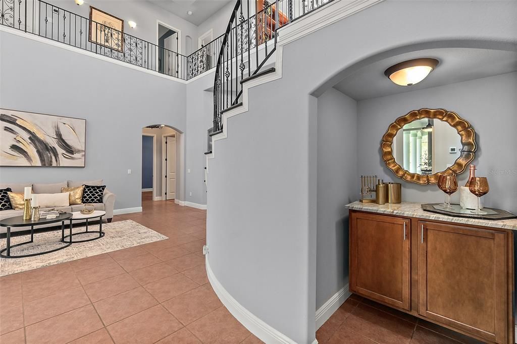 Built in Dry Bar Area between Living Room & Dining Room