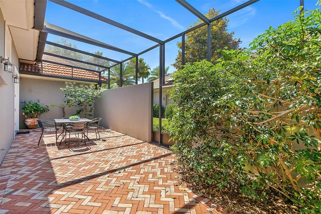 Screened Pavers Courtyard Area