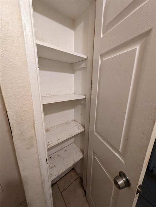 Linen Closet in Bathroom