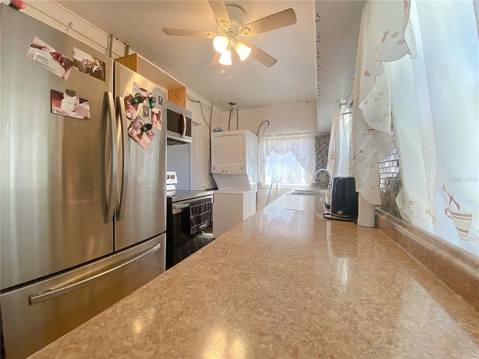 Plenty of counter space in the kitchen