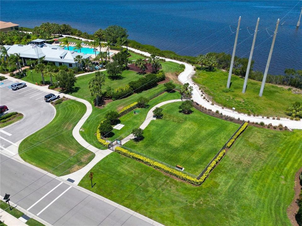 Aerial of dog park