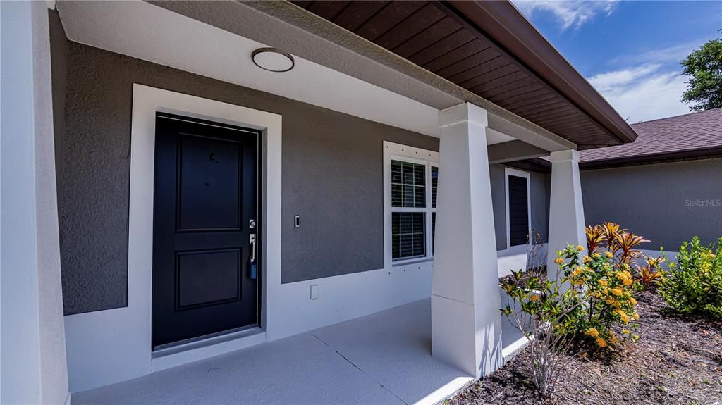 beautiful covered front entryway