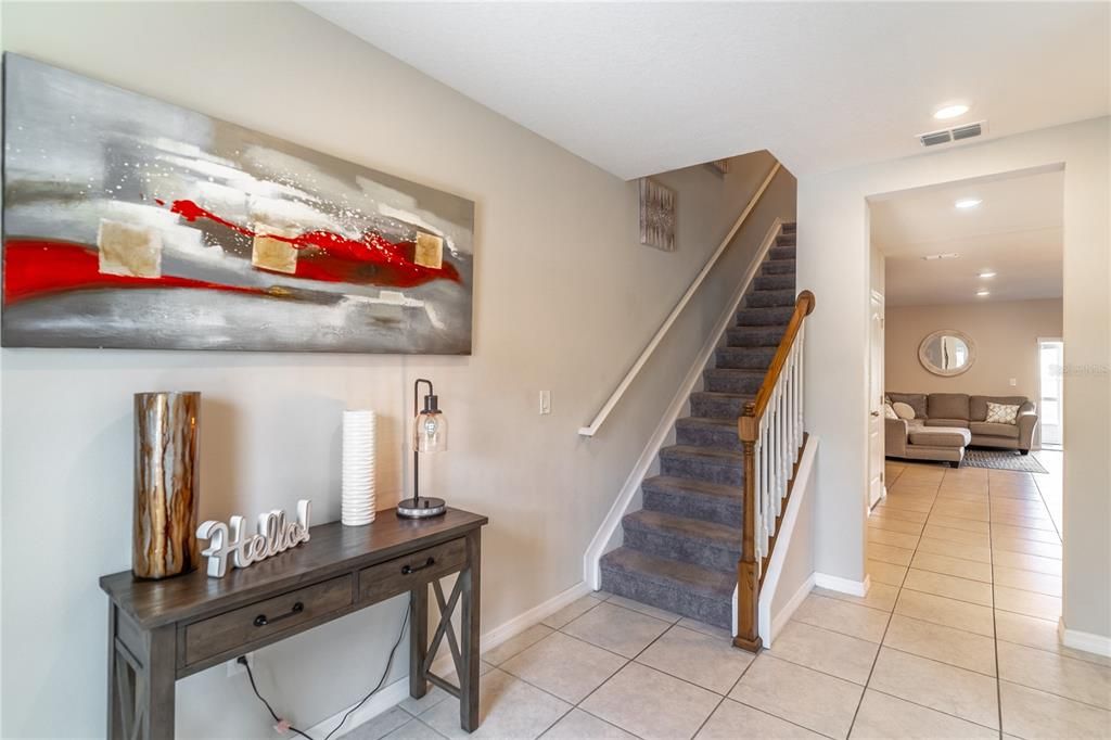 Foyer filled with natural light