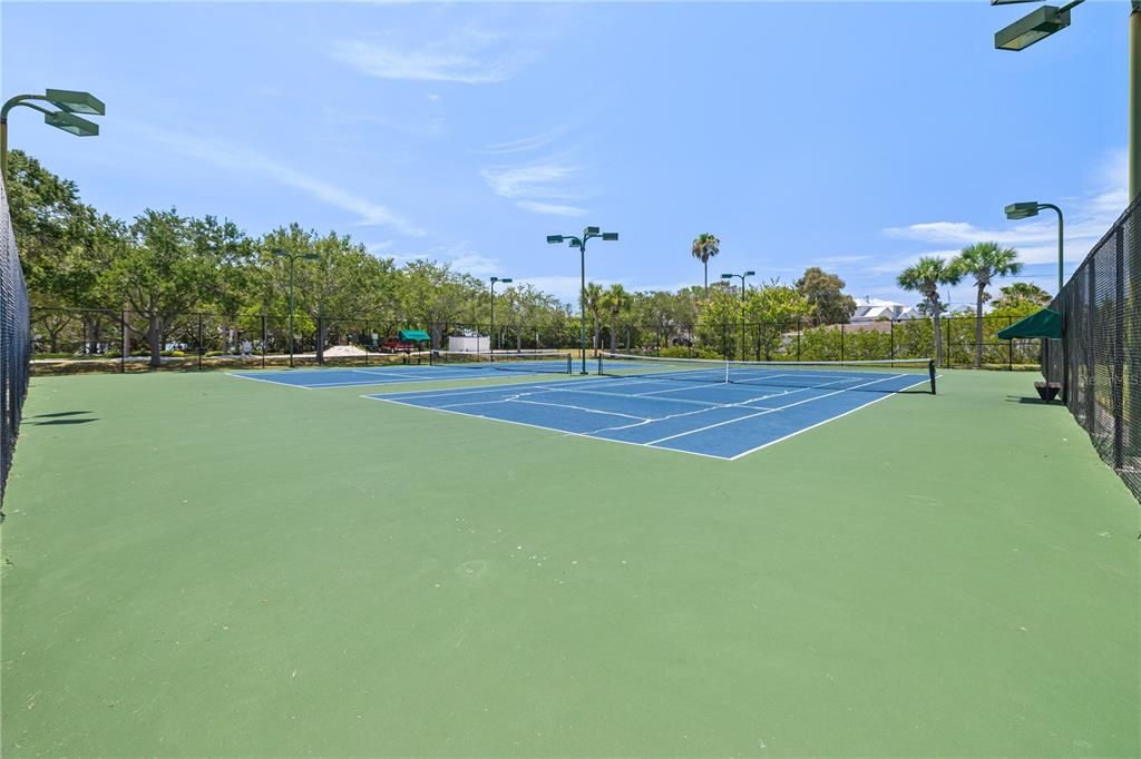 Adjacent ot eh comunity center are tennis courts for the residents!