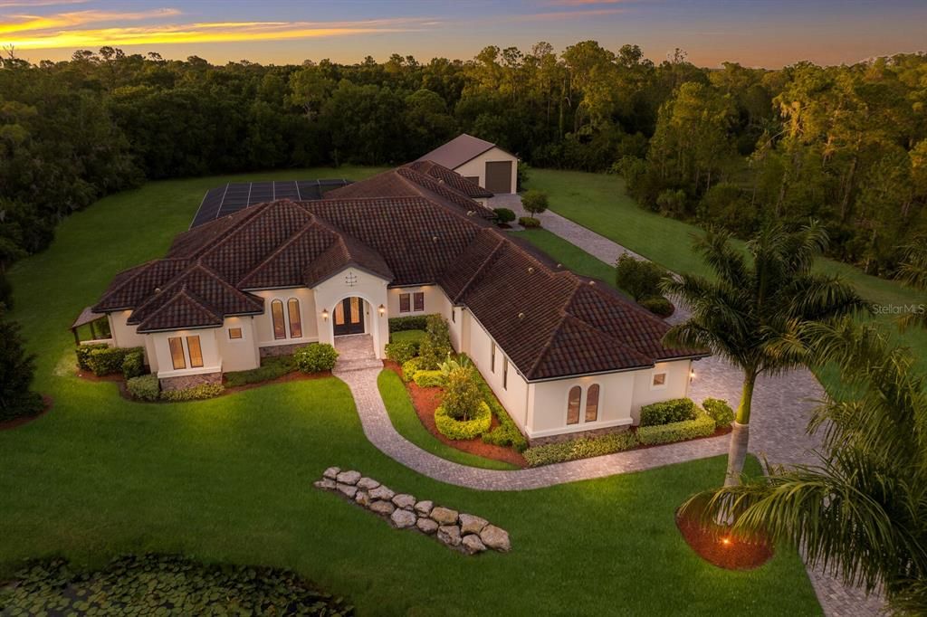 Aerial view of this spectacular family compound