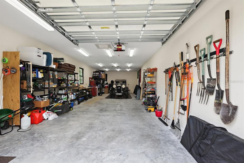 The 16' x 46' garage is air conditioned and fully insulated