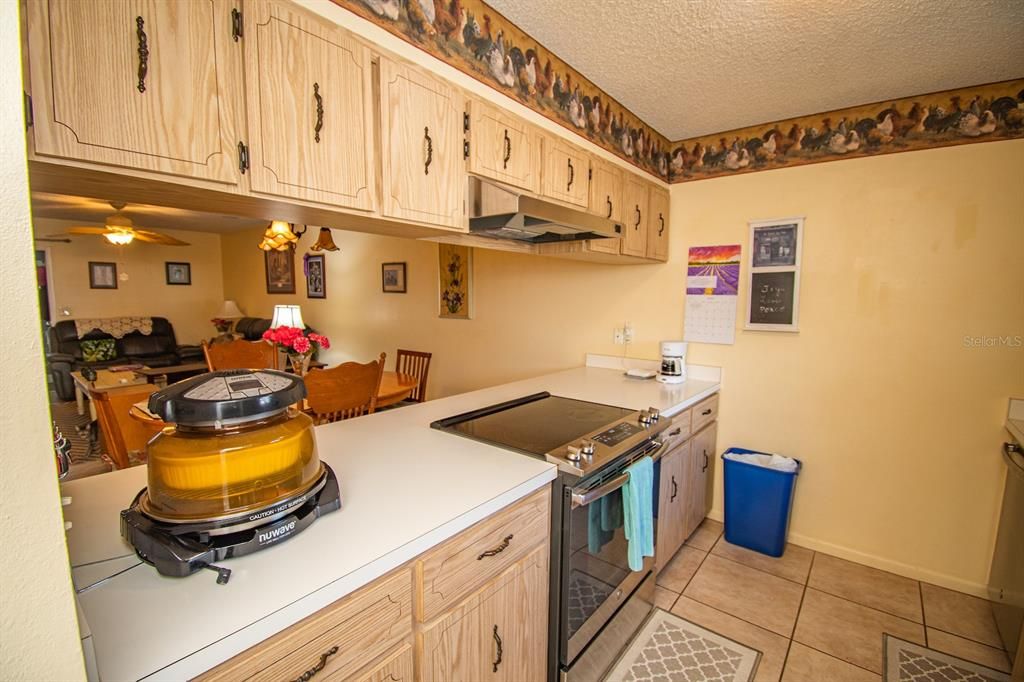 Kitchen looking into diin