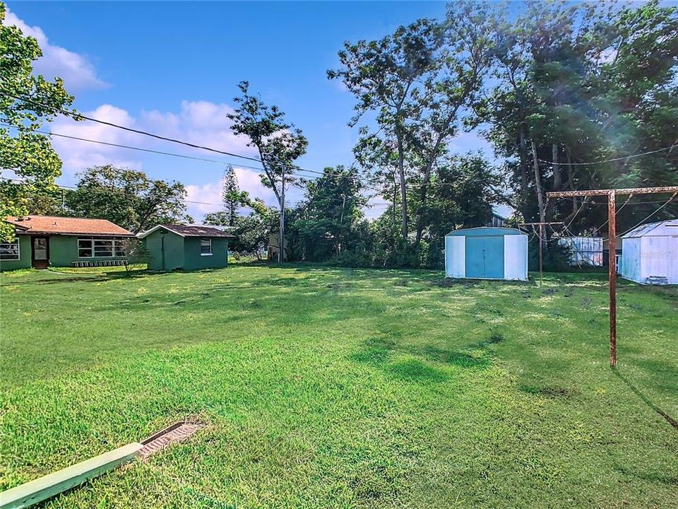 Backyard is large enough for a pool, vegetable garden boxes, etc