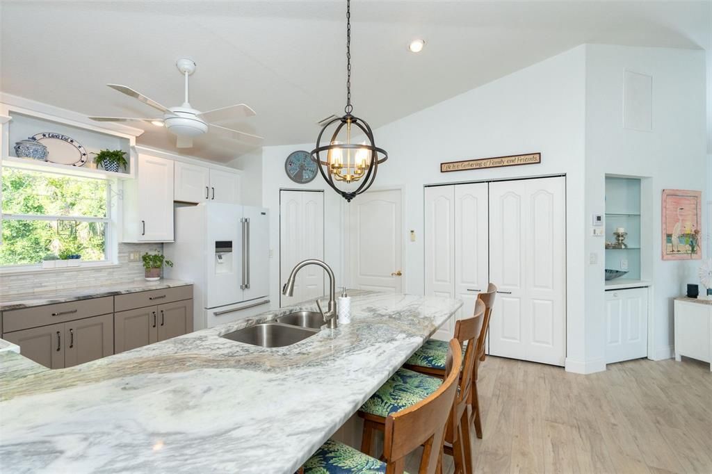 Laundry facility behind the bifold doors