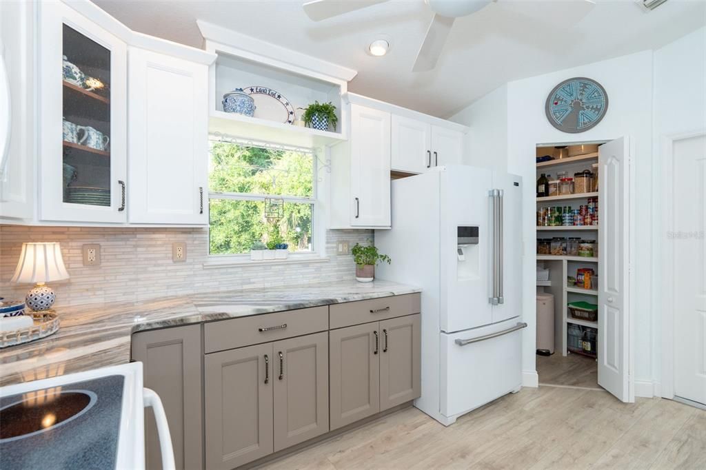 Pantry for ease of storage right off kitchen