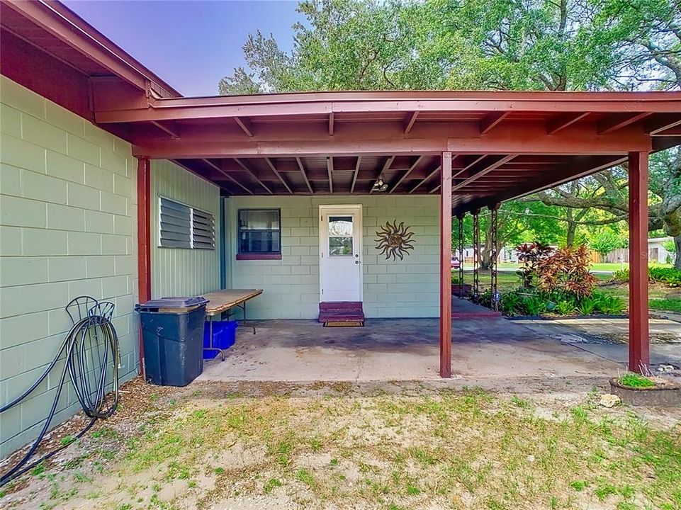 Carport/Storage Area/Front Porch/Side Entrance