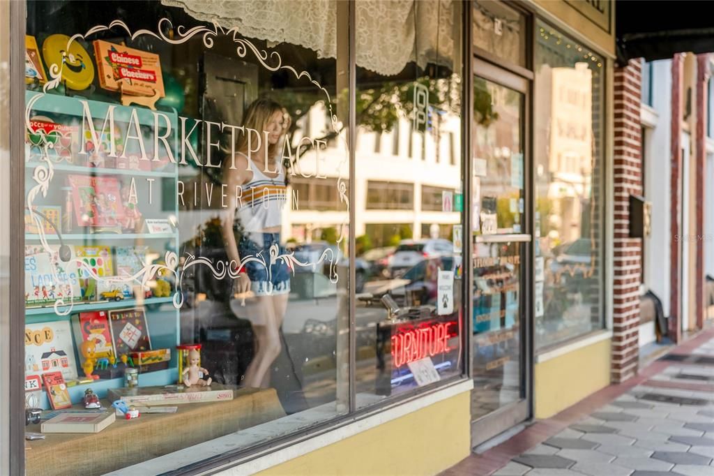 Large storefront windows