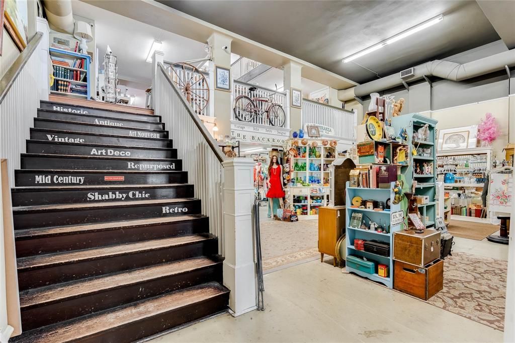 stairs to mezzanine (2nd floor)