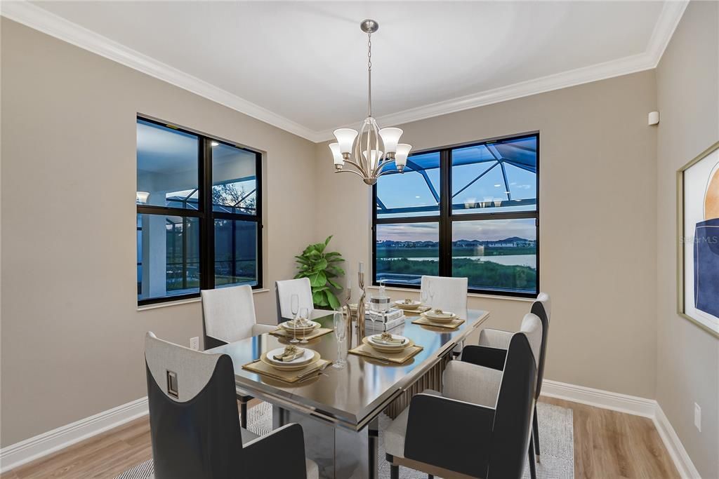 Dining Room with beautiful water views