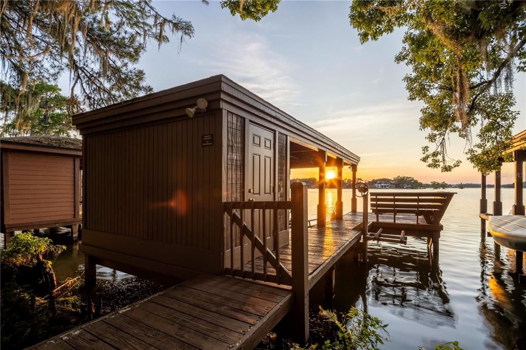 Boat Dock at Sunset