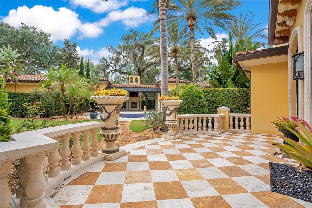 Backyard Terrace located off of Media Room