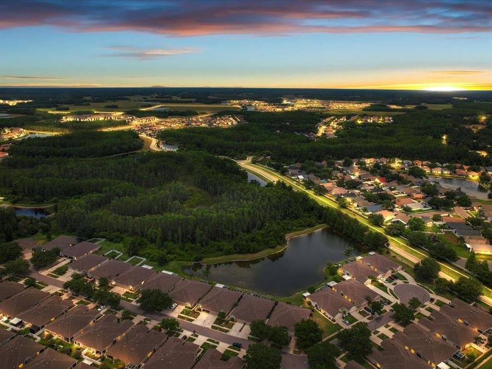 Dusk view of community