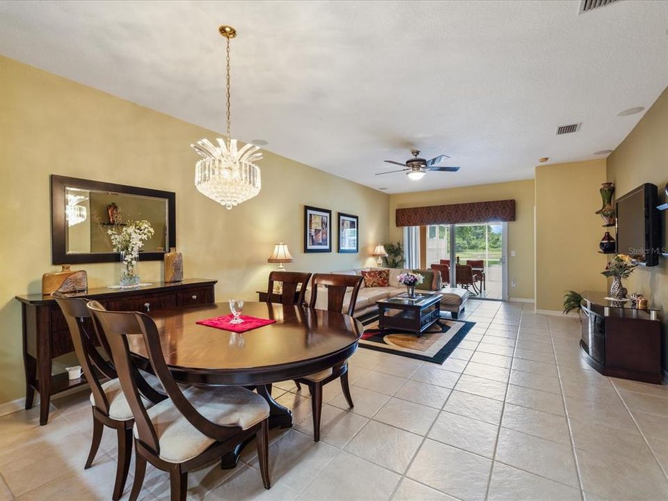 Dining room and living room